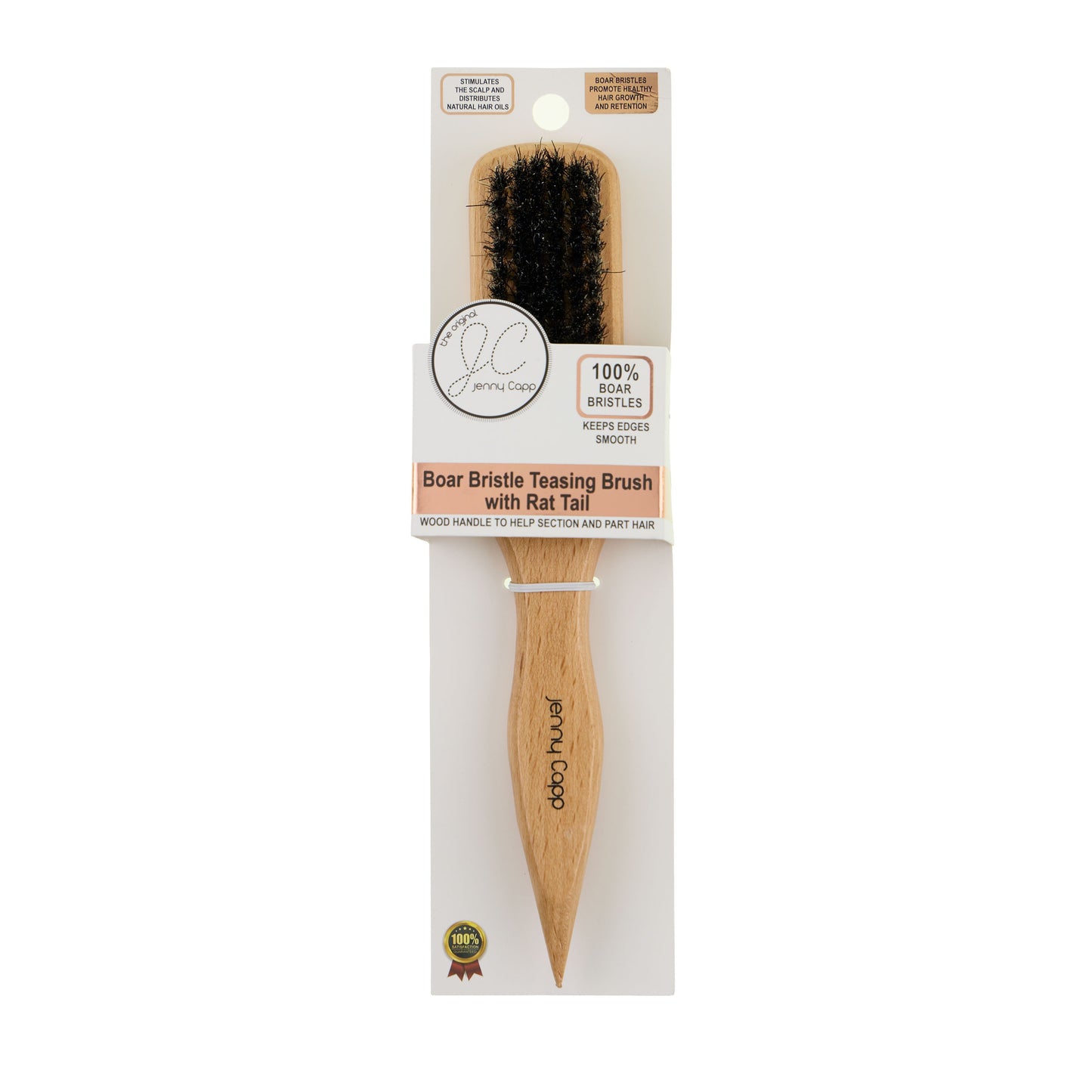 TEASING BOAR BRUSH WITH RAT TAIL