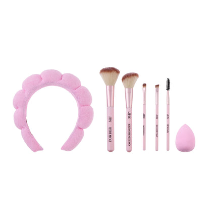 7 PC PINK GET READY WITH ME COSMETIC KIT