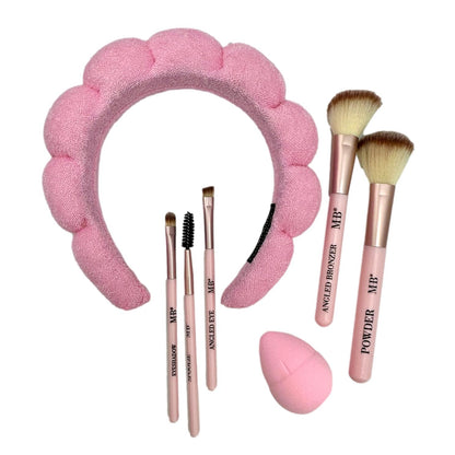7 PC PINK GET READY WITH ME COSMETIC KIT