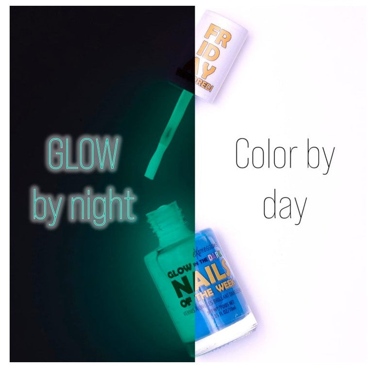 7 PC GLOW IN THE DARK NAILS OF THE WEEK