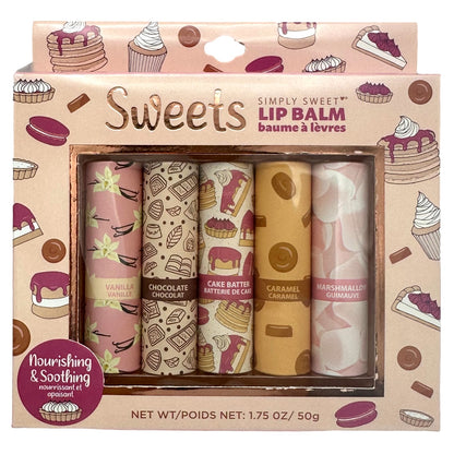 5 PC SIMPLY SWEET LIP BALM