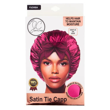 FUSHCIA SATIN CAP