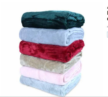 CORAL FLEECE BLANKET 50 X 60 IN ASSORTED COLORS