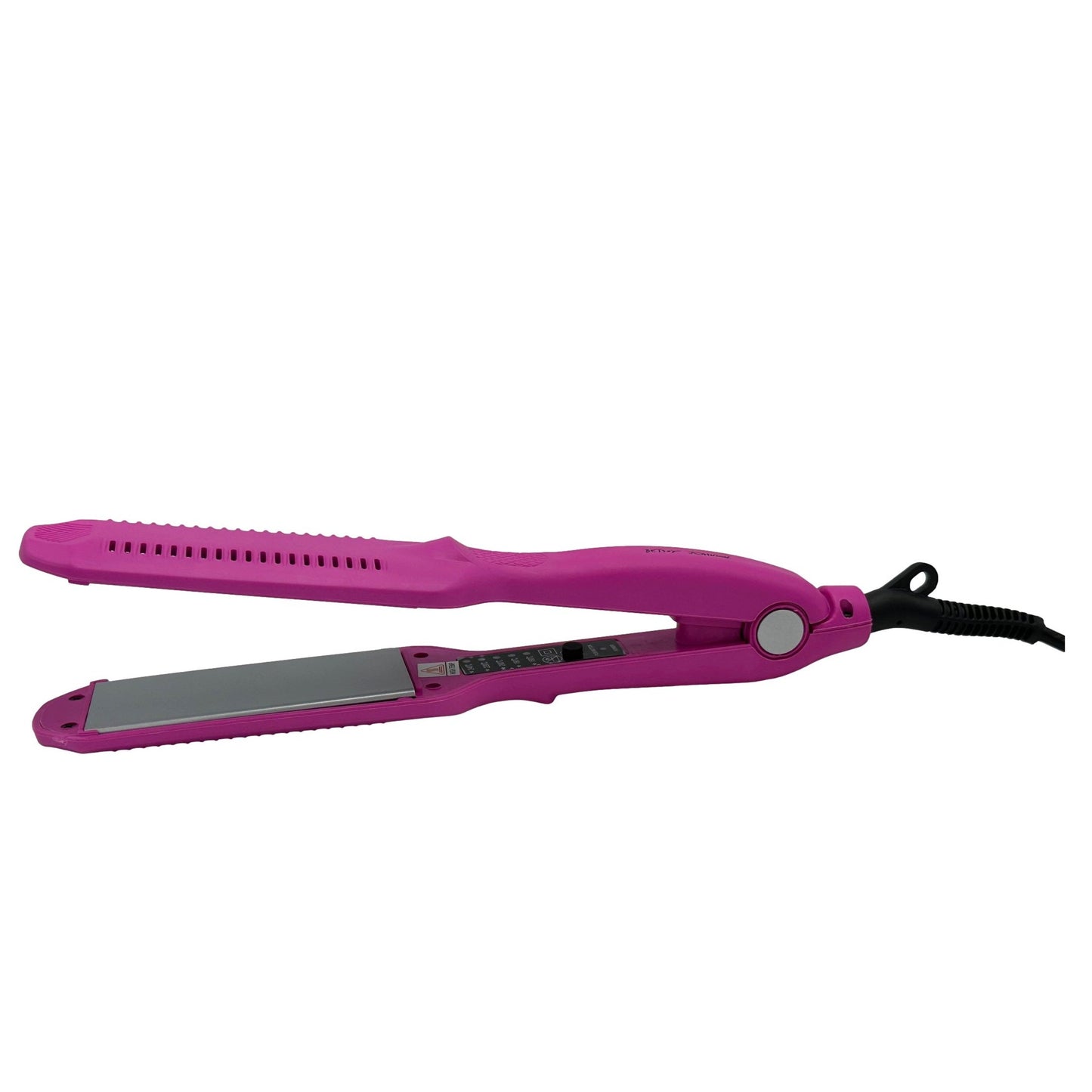 Pink hair straightener.

