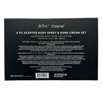 6 PC BODY SPRAY & LOTION SET