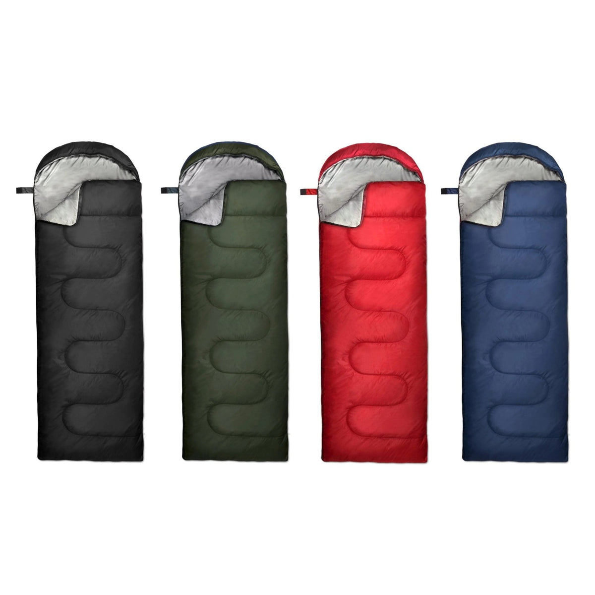 DELUXE SLEEPING BAG WITH STUFF SACK ASSORTED