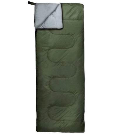 ENVELOPE STYLE SLEEPING BAG WITH STUFF SACK ASSORTED