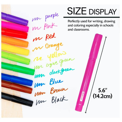 10 CT BROAD TIP MARKERS WASHABLE CLASSIC COLORS