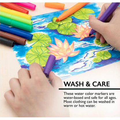 10 CT BROAD TIP MARKERS WASHABLE CLASSIC COLORS