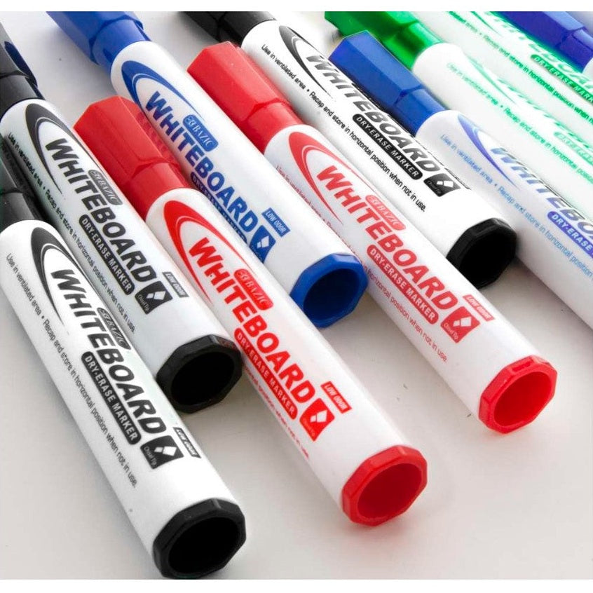 4 CT DRY-ERASE MARKERS CHISEL TIP MULTI-COLOR