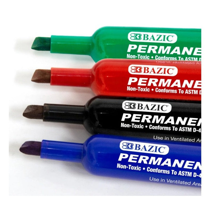 4 CT MULTI-COLOR CHISEL TIP PERMANENT MARKERS – HDI Wholesale
