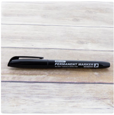 8 CT FINE TIP PERMANENT MARKER BLACK