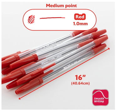 BOLÍGRAFOS DE PUNTO ROJO DE 12 CT