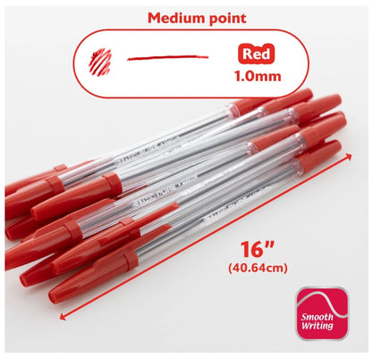 BOLÍGRAFOS DE PUNTO ROJO DE 12 CT