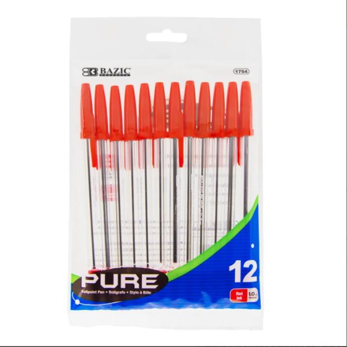 12 CT RED STICK PENS