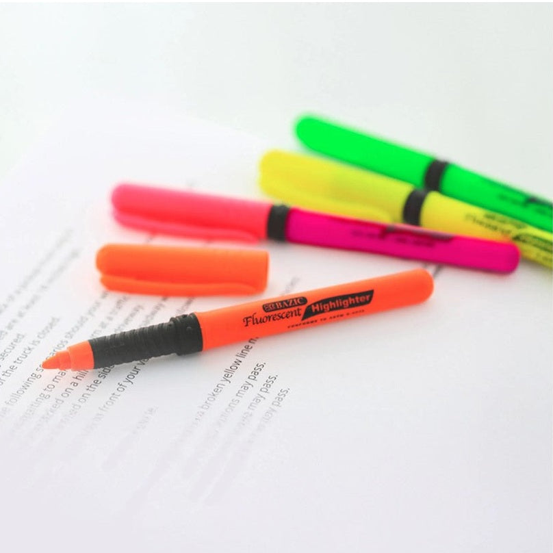 4 PC MULTI COLOR HIGHLIGHTERS CHISEL TIP