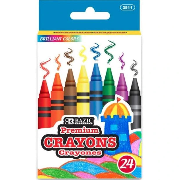 24 CT PREMIUM QUALITY CRAYONS
