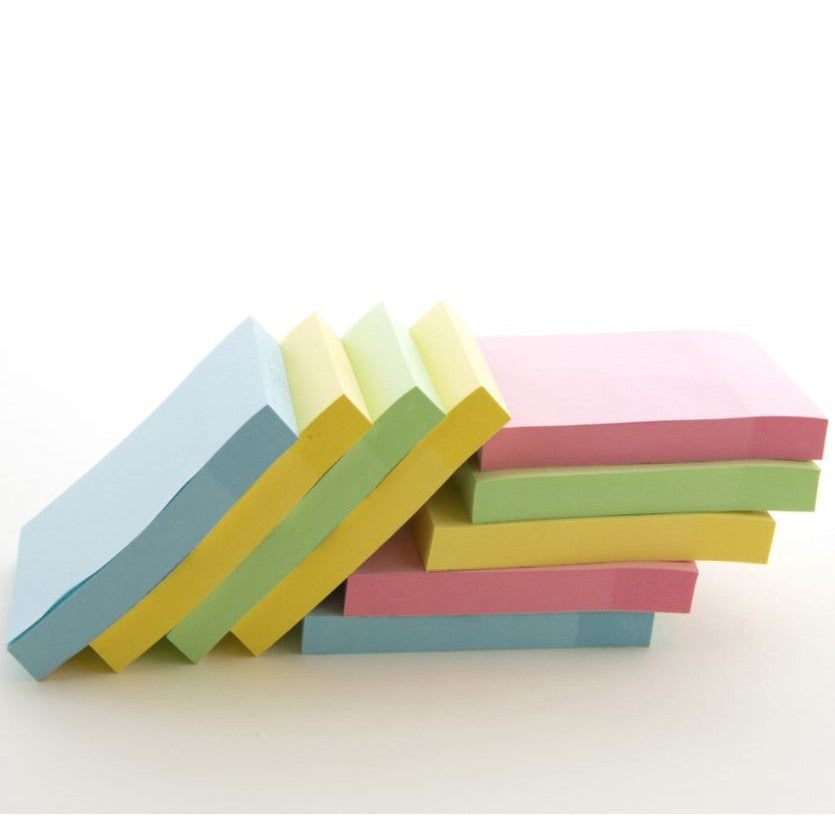 Stacks of colorful sticky notes.