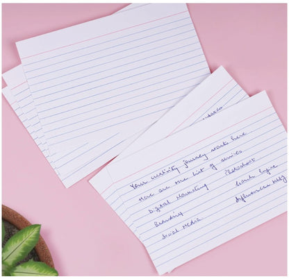TARJETAS DE ÍNDICE CON RAYOS DE 4 X 6, PAQUETE DE 100