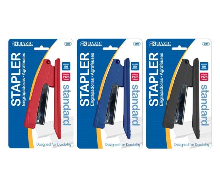 STANDARD 26/6 METAL STAPLER ASSORTED