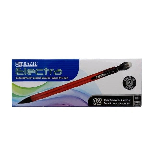 Box of 12 Bazic Electra mechanical pencils.