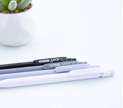 12 CT 0.7 MM MECHANICAL PENCILS ASSORTED NEUTRAL COLOR CASING