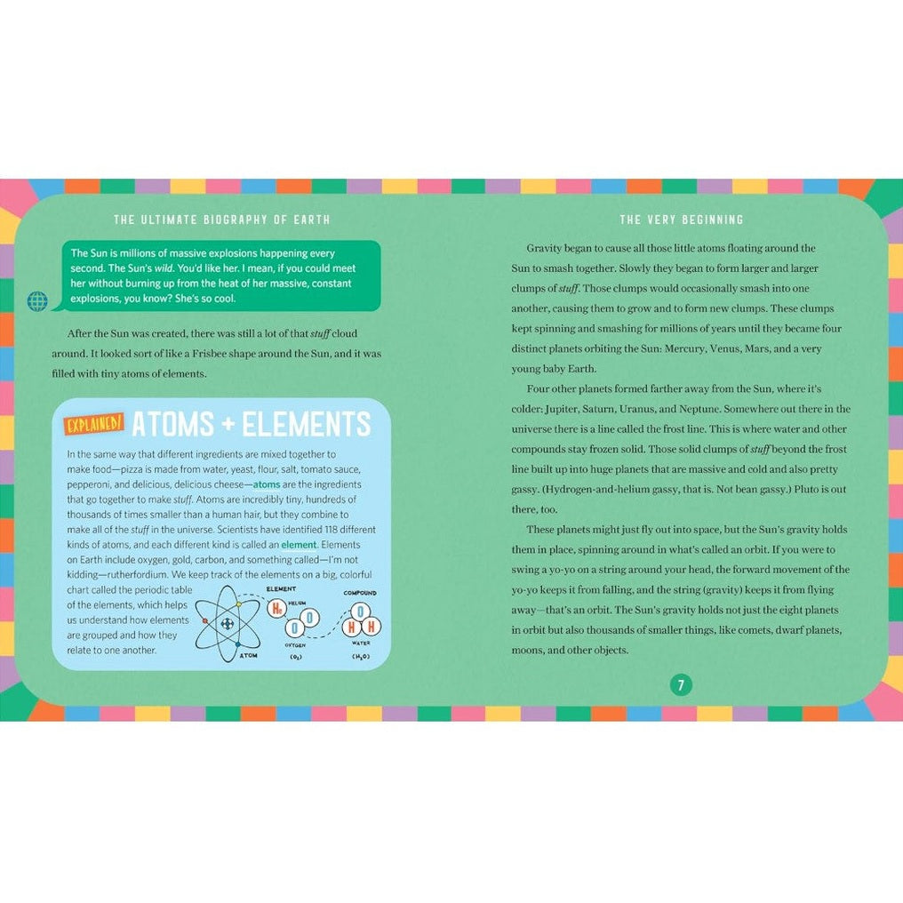 Two pages of an educational book with text and diagrams.