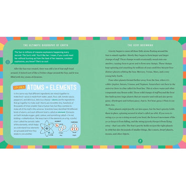 Two pages of an educational book with text and diagrams.