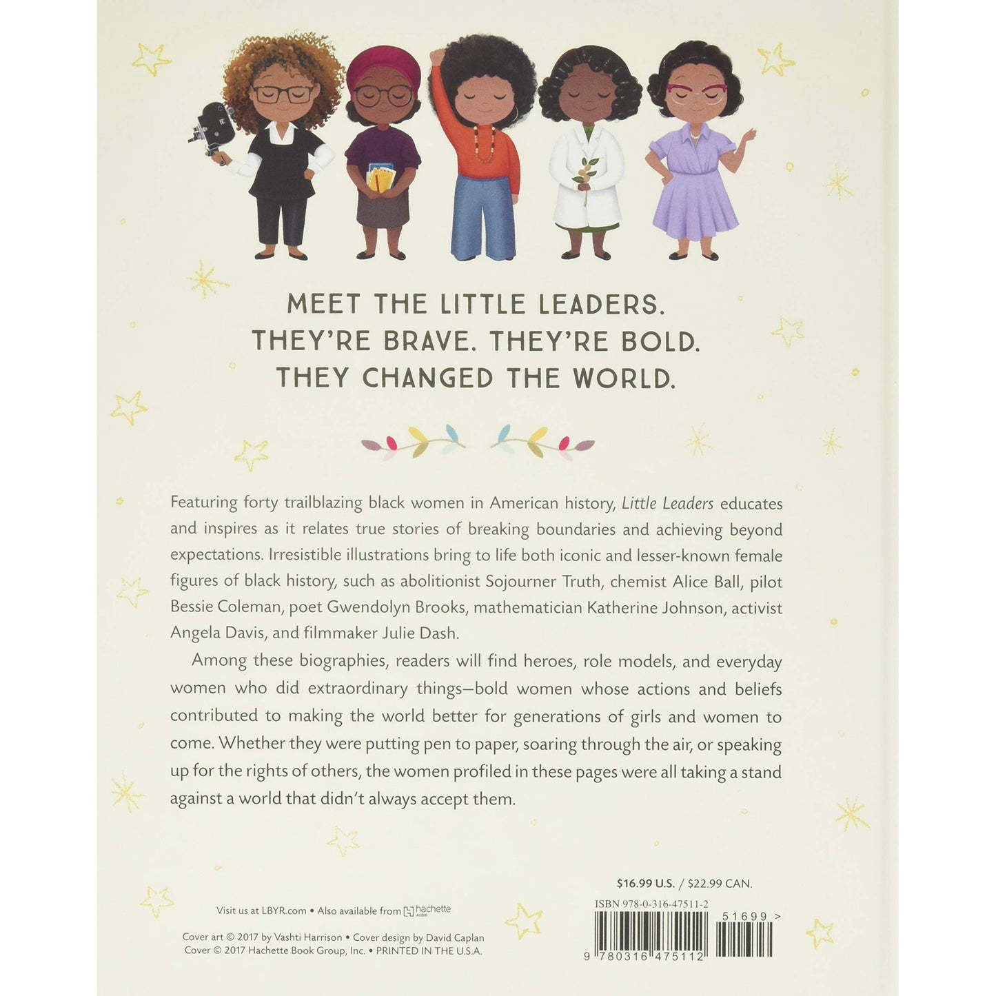 Book cover featuring illustrations of five Black women and the words, "Meet the little leaders. They're brave. They're bold. They changed the world."