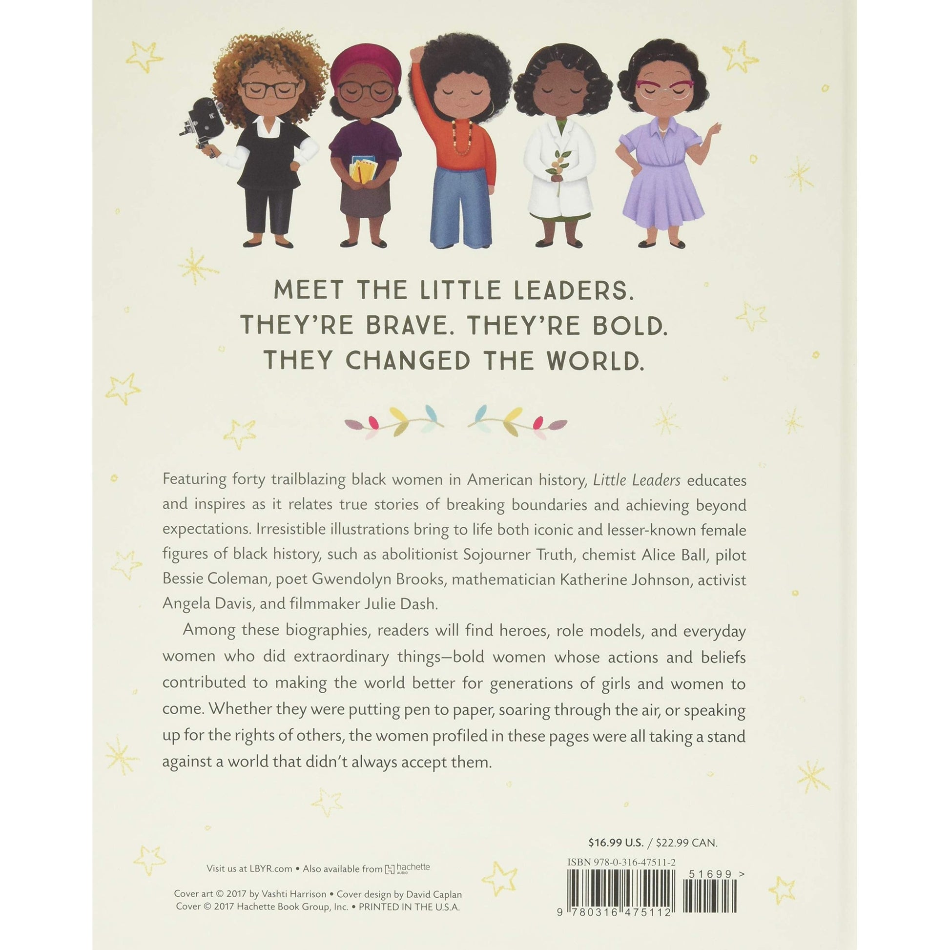 Book cover featuring illustrations of five Black women and the words, "Meet the little leaders. They're brave. They're bold. They changed the world."