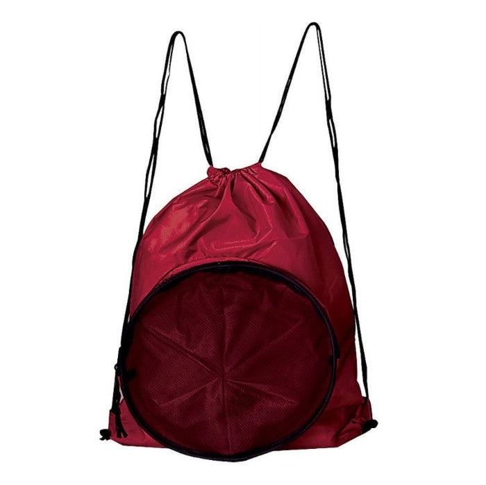 17 IN BURGUNDY SPORT BALL CINCH BAG