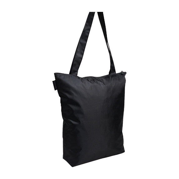 16 IN ZIP TOP TOTE BAG BLACK