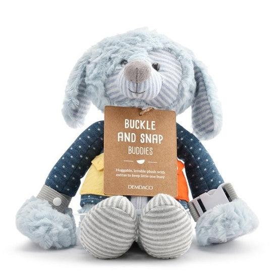 12 IN BUCKLE AND SNAP BUDDIES PIPPIN THE PUPPY PLUSH