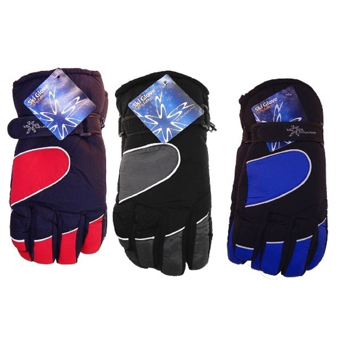 ADULT DELUXE SKI GLOVES ASSORTED
