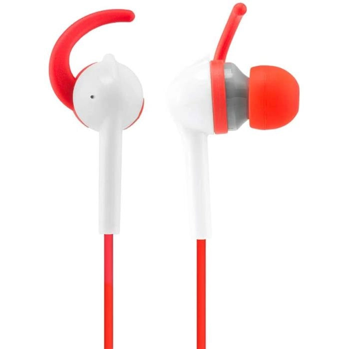 FANG CORDED CHERRY RED EARBUDS WITH MIC