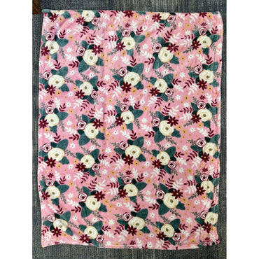 SOFT PLUSH FLORAL BLANKET