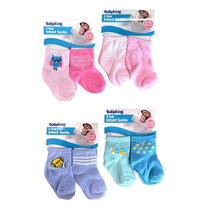 2 PC INFANT SOCKS ASSORTED
