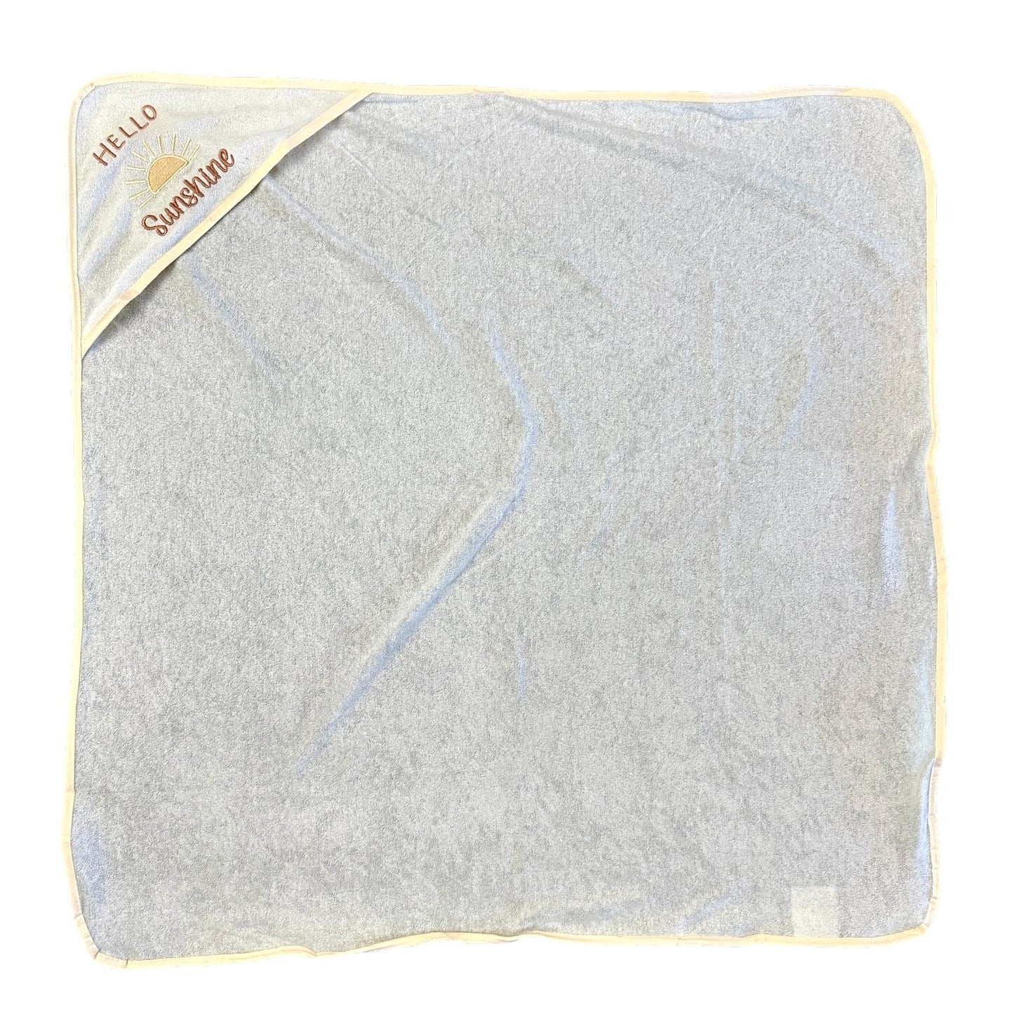 6 PC YELLOW SUNSHINE  HOODED TOWEL SET