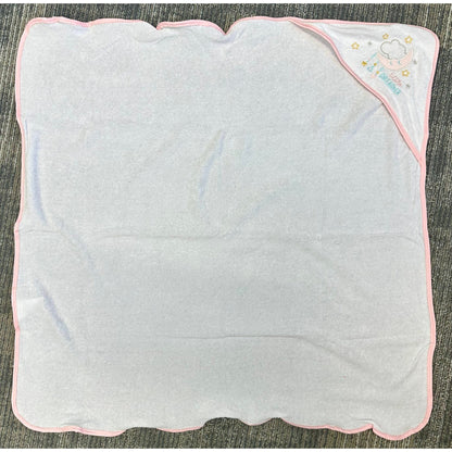 6 PC PINK CLOUD HOODED TOWEL SET