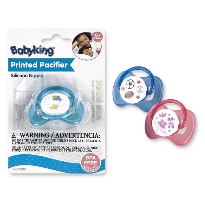 PRINTED SILICONE PACIFIER ASSORTED