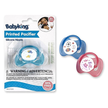 PRINTED SILICONE PACIFIER ASSORTED
