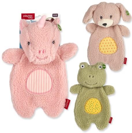 PLUSH ANIMAL RATTLE TOY ASSORTED