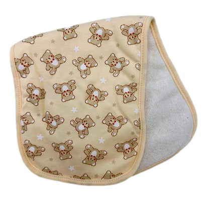3 PC NEUTRAL BURP CLOTH SET TEDDY BEARS