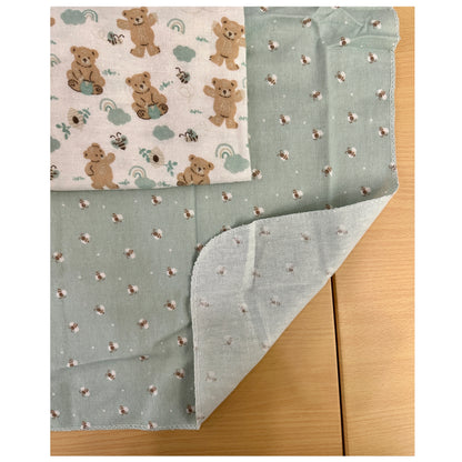 4 PC BOY'S RECEIVING BLANKET BEAR
