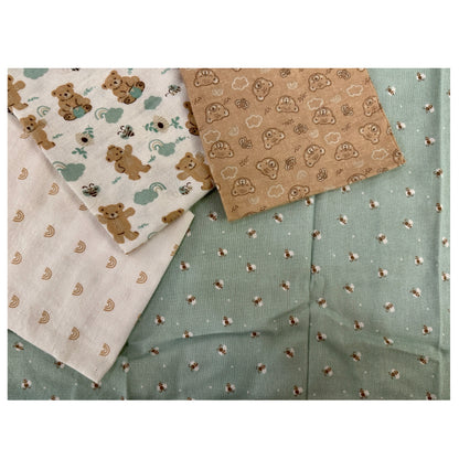 4 PC BOY'S RECEIVING BLANKET BEAR