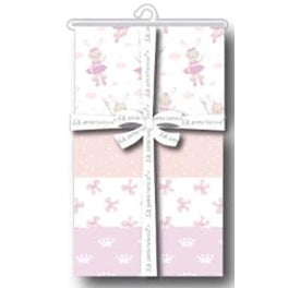 4 PC GIRLS RECEIVING BLANKETS MAGICAL BUNNIES