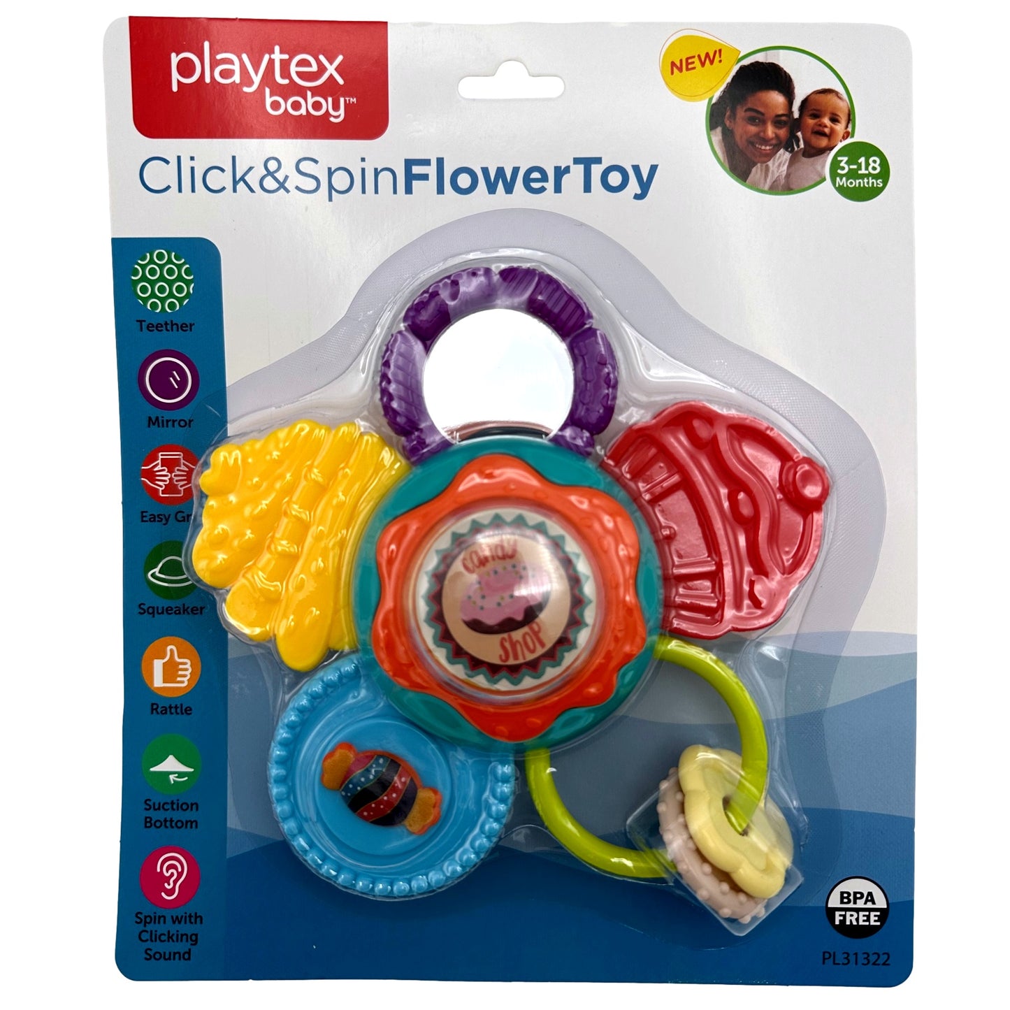 CLICK & SPIN FLOWER TOY