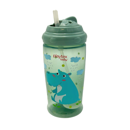 2 PC 12 OZ WEIGHTED BOTTOM CUP SIPPER STRAW ASSORTED