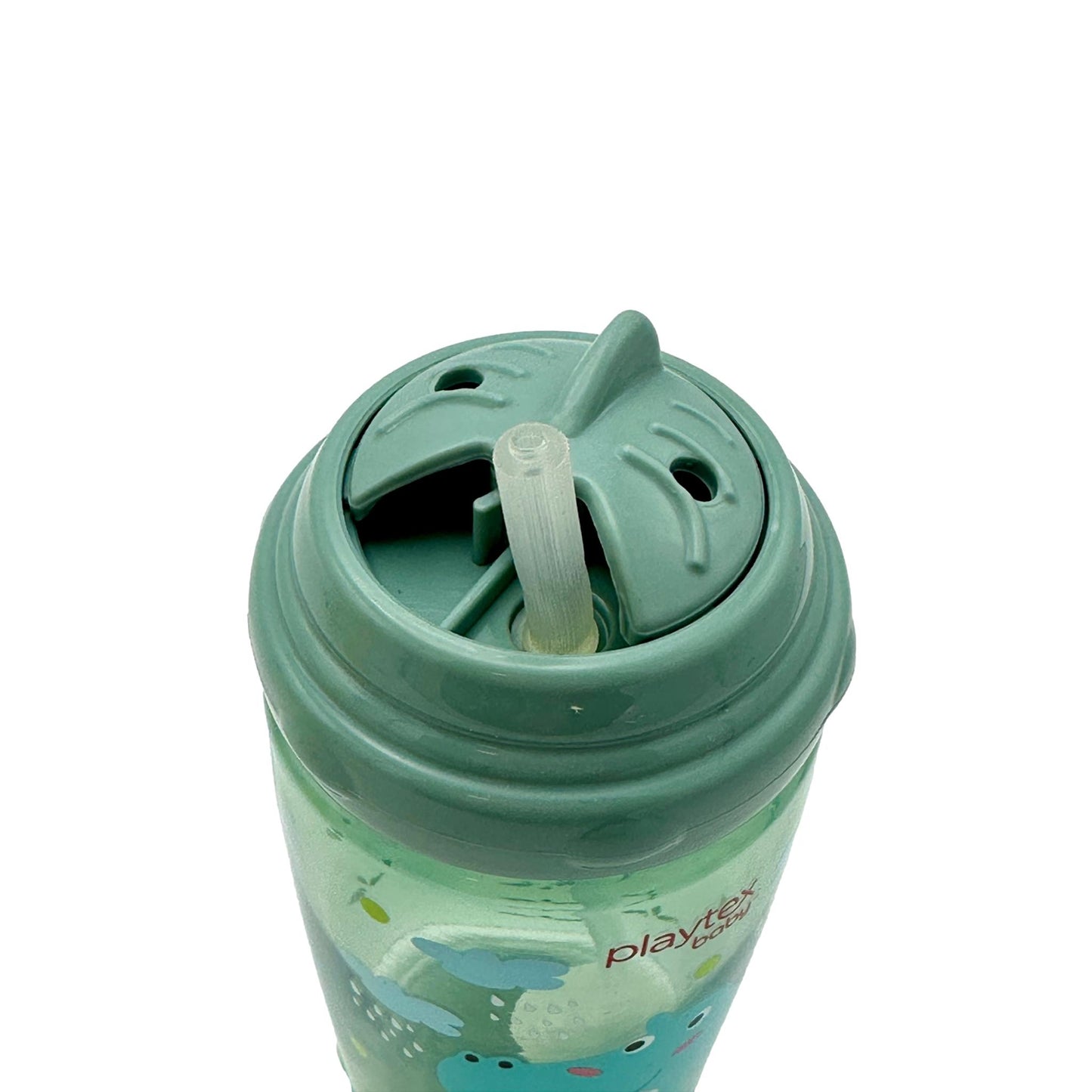 2 PC 12 OZ WEIGHTED BOTTOM CUP SIPPER STRAW ASSORTED