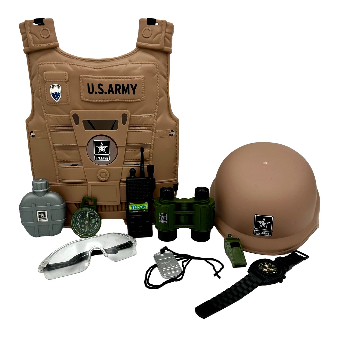 10 PC MILITARY GEAR PLAY SET